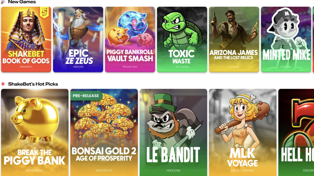 Shakebet games